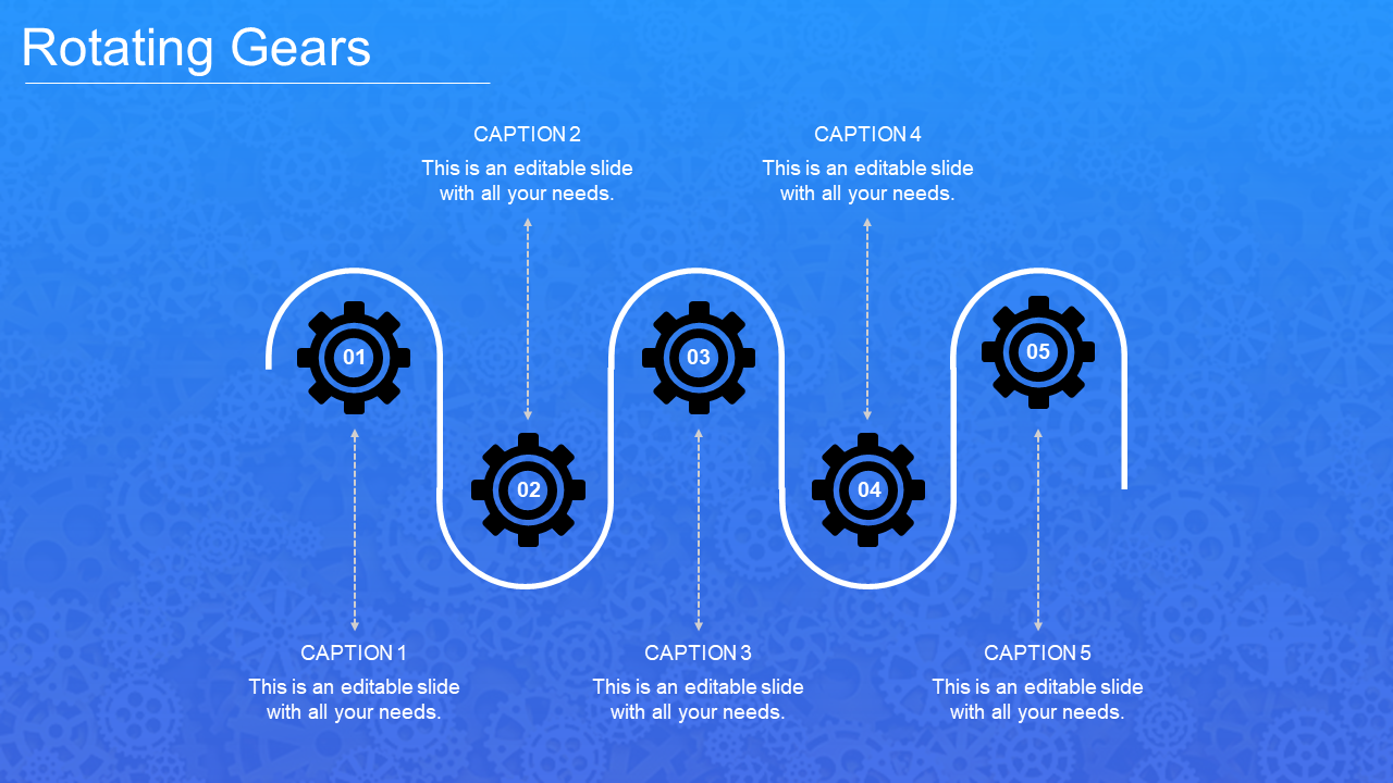 Attractive Rotating Gears PowerPoint Template and Google Slides